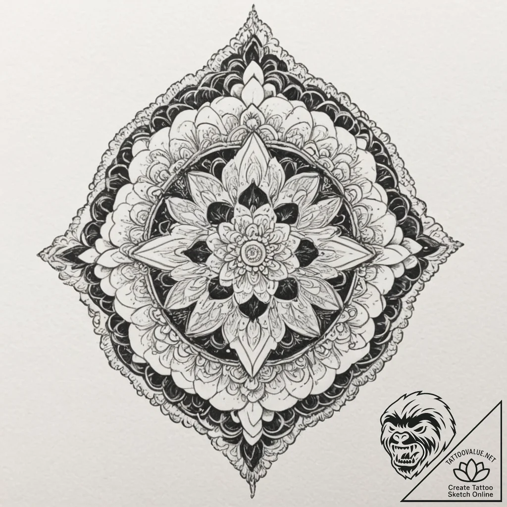 A neo-traditional tattoo of tanjiro's hanafud... - tattoo sketch (№1751351688_0, 01.07.2025 06:34) — tattoovalue.net