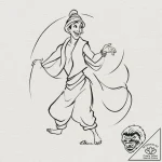 A sketch of the genie from aladdin, “you ain’… – tattoo sketch (№1751351767_0, 01.07.2025 06:36) — tattoovalue.net