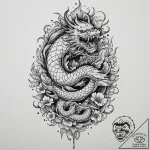 A neo-traditional design of the clock tower,… – tattoo sketch (№1751353210_0, 01.07.2025 07:00) — tattoovalue.net