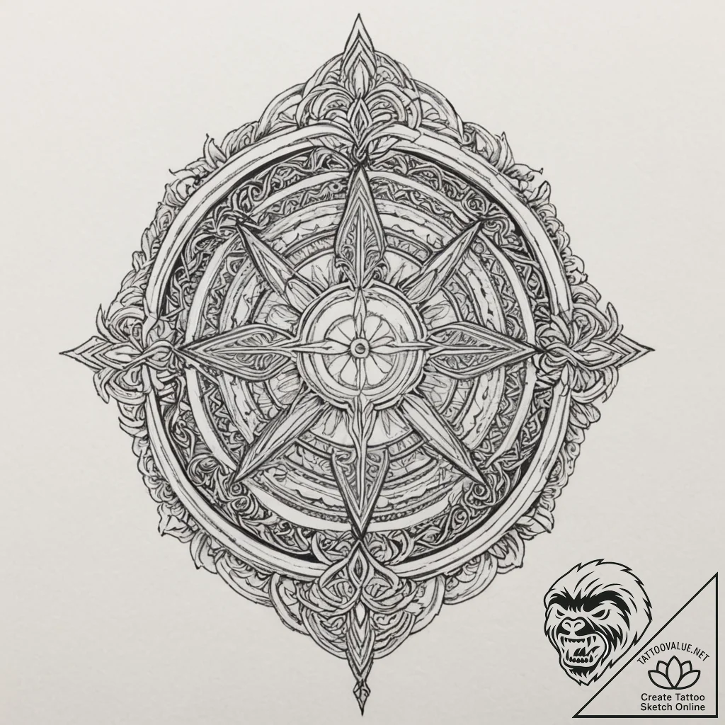 Linework tattoo of the jedi order symbol, cle... - tattoo sketch (№1751353368_0, 01.07.2025 07:02) — tattoovalue.net