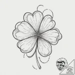 Clover, ink illustration for tattoo, on white… – tattoo sketch (№1751354010_0, 01.07.2025 07:13) — tattoovalue.net