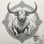 A sketch of a minotaur in a labyrinth., tatto… – tattoo sketch (№1751354089_0, 01.07.2025 07:14) — tattoovalue.net