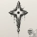 A key unlocking a galaxy in a keyhole, concep… – tattoo sketch (№1751354891_0, 01.07.2025 07:28) — tattoovalue.net