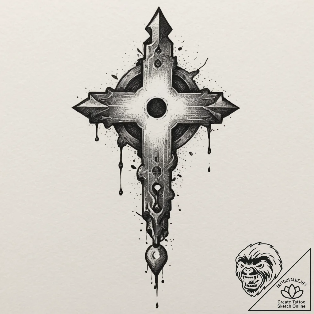 A key unlocking a galaxy in a keyhole, concep... - tattoo sketch (№1751354891_0, 01.07.2025 07:28) — tattoovalue.net