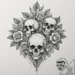 Ginkgo leaves, tattoo line art, dotwork shadi… – tattoo sketch (№1751355128_0, 01.07.2025 07:32) — tattoovalue.net