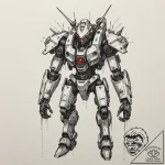 Mech suit, artistic tattoo sketch, detailed c… – tattoo sketch (№1751355373_0, 01.07.2025 07:36) — tattoovalue.net