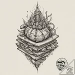 Kappa, tattoo flash sheet design, subtle drop… – tattoo sketch (№1751355856_0, 01.07.2025 07:44) — tattoovalue.net