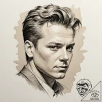 A watercolor sketch of the biff tannen charac… – tattoo sketch (№1751355934_0, 01.07.2025 07:45) — tattoovalue.net