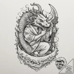 A graphic novel style panel of gimli, axe in… – tattoo sketch (№1751356339_0, 01.07.2025 07:52) — tattoovalue.net