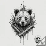 A linework tattoo of the reverse bear trap fr… – tattoo sketch (№1751358435_0, 01.07.2025 08:27) — tattoovalue.net
