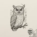 A linework tattoo of the phrase “the owls are… – tattoo sketch (№1751359482_0, 01.07.2025 08:44) — tattoovalue.net