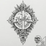 A “hello world” in code font, tattoo flash sh… – tattoo sketch (№1751360461_0, 01.07.2025 09:01) — tattoovalue.net