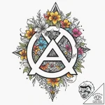 The anarchy symbol (is there, but can be styl… – tattoo sketch (№1751360536_0, 01.07.2025 09:02) — tattoovalue.net