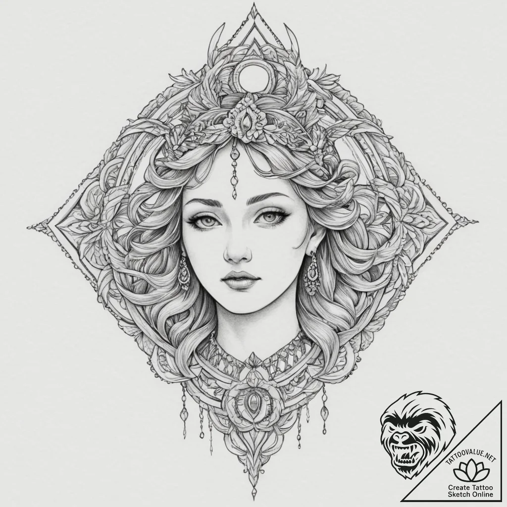 Mythology, folklore & fantasy, artistic tatto... - tattoo sketch (№1751360611_0, 01.07.2025 09:03) — tattoovalue.net