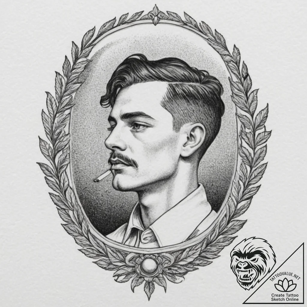 Straight razor, tattoo line art, old school t... - tattoo sketch (№1751361217_0, 01.07.2025 09:13) — tattoovalue.net