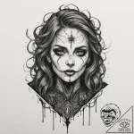 хорроры, триллеры и готика, ink illustration… – tattoo sketch (№1751361593_0, 01.07.2025 09:19) — tattoovalue.net
