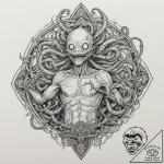 A sketch of the boiler man, kamaji, with his… – tattoo sketch (№1751361670_0, 01.07.2025 09:21) — tattoovalue.net