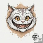 The cheshire cat’s grin (is there, but can be… – tattoo sketch (№1751362353_0, 01.07.2025 09:32) — tattoovalue.net