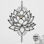 Lotus, tattoo drawing outline, stylized inter… – tattoo sketch (№1751363406_0, 01.07.2025 09:50) — tattoovalue.net