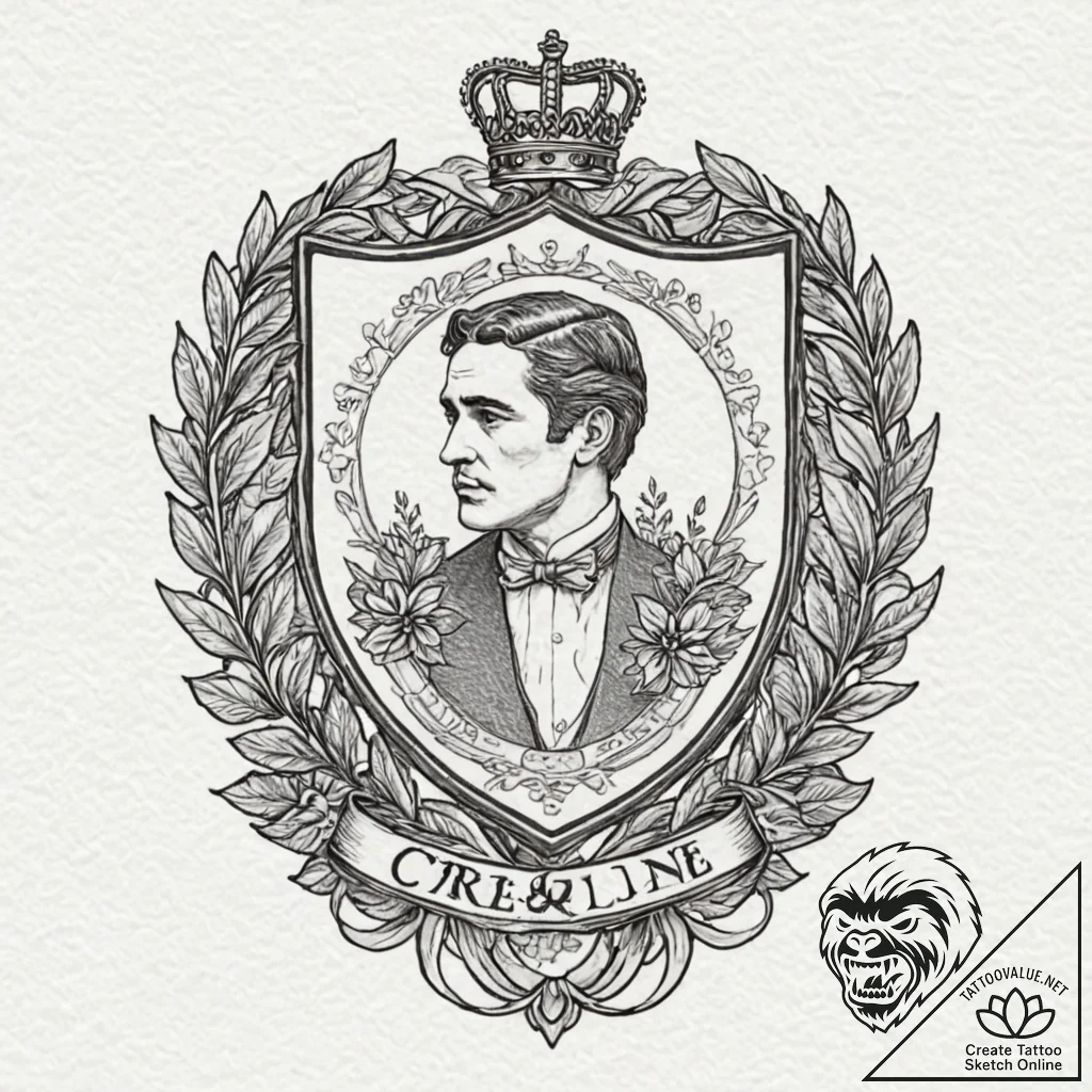 A neo-traditional tattoo of the corleone fami... - tattoo sketch (№1751364402_0, 01.07.2025 10:06) — tattoovalue.net