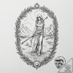 Charon on the river styx, concept art for tat… – tattoo sketch (№1751364950_0, 01.07.2025 10:15) — tattoovalue.net