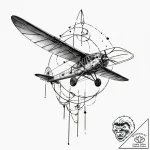 A linework tattoo of an ornithopter, detailed… – tattoo sketch (№1751366208_0, 01.07.2025 10:36) — tattoovalue.net