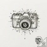 A sketch of the found-footage camera view, sh… – tattoo sketch (№1751366286_0, 01.07.2025 10:38) — tattoovalue.net
