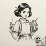 A sketch of the little girl setsuko from grav… – tattoo sketch (№1751366757_0, 01.07.2025 10:45) — tattoovalue.net