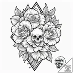 Narcissus, tattoo flash sheet design, black o… – tattoo sketch (№1751368645_0, 01.07.2025 11:17) — tattoovalue.net