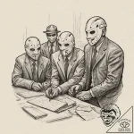 A graphic novel panel of the bank robbery sce… – tattoo sketch (№1751369745_0, 01.07.2025 11:35) — tattoovalue.net