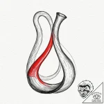 Klein bottle, artistic tattoo sketch, minimal… – tattoo sketch (№1751369902_0, 01.07.2025 11:38) — tattoovalue.net