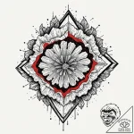 Geode, concept art for tattoo, aesthetically… – tattoo sketch (№1751370765_0, 01.07.2025 11:52) — tattoovalue.net