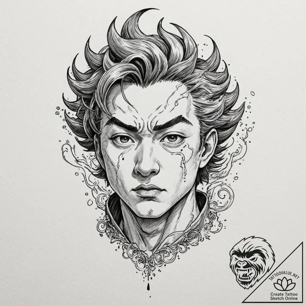A graphic novel panel of tetsuo's mutation fr... - tattoo sketch (№1751372184_0, 01.07.2025 12:16) — tattoovalue.net