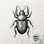 Beetle, concept art for tattoo, masterpiece,… – tattoo sketch (№1751372419_0, 01.07.2025 12:20) — tattoovalue.net