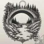 Troll under a bridge, tattoo flash sheet desi… – tattoo sketch (№1751379458_0, 01.07.2025 14:17) — tattoovalue.net