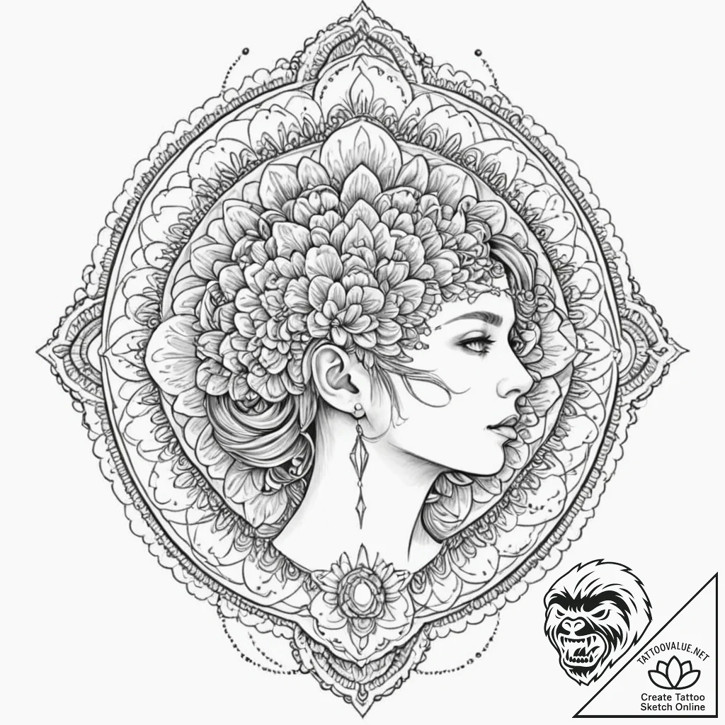 Human head with exposed holographic brain, ta... - tattoo sketch (№1751380289_0, 01.07.2025 14:31) — tattoovalue.net