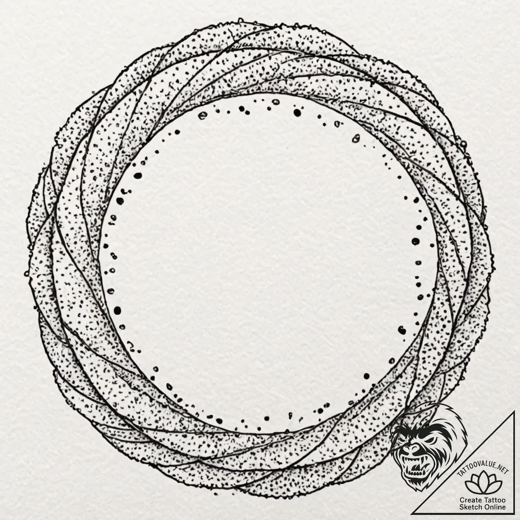 A brushstroke circle (enso), ink illustration... - tattoo sketch (№1751380445_0, 01.07.2025 14:34) — tattoovalue.net