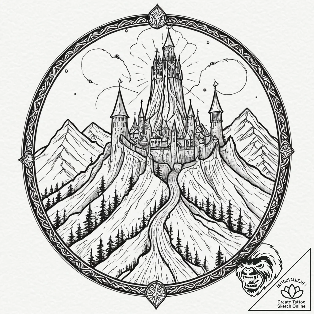 A watercolor tattoo of the lighting of the be... - tattoo sketch (№1751383198_0, 01.07.2025 15:19) — tattoovalue.net