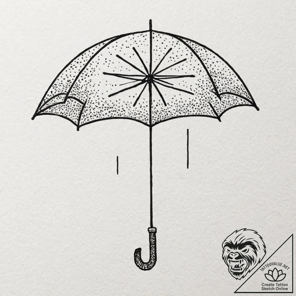 A sketch of number five from the umbrella aca... - tattoo sketch (№1751383827_0, 01.07.2025 15:30) — tattoovalue.net