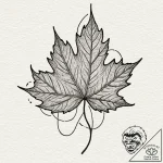 Autumn leaf crumbling, tattoo flash sheet des… – tattoo sketch (№1751383983_0, 01.07.2025 15:33) — tattoovalue.net