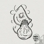 A minimalist tattoo of the pixar lamp,, tatto… – tattoo sketch (№1751384140_0, 01.07.2025 15:35) — tattoovalue.net
