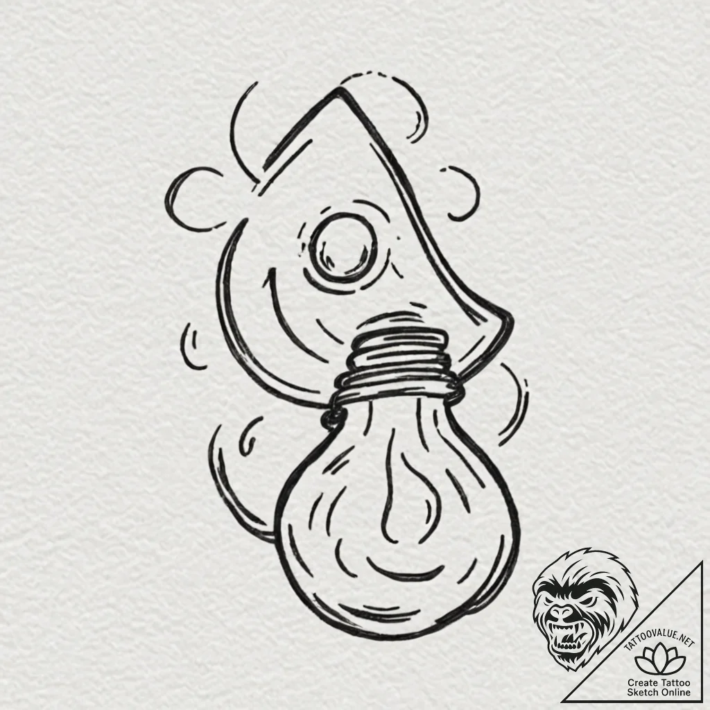 A minimalist tattoo of the pixar lamp,, tatto... - tattoo sketch (№1751384140_0, 01.07.2025 15:35) — tattoovalue.net