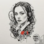 A trash polka tattoo of the “one phone call”… – tattoo sketch (№1751384926_0, 01.07.2025 15:48) — tattoovalue.net