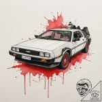 The delorean from back to the future, tattoo… – tattoo sketch (№1751385083_0, 01.07.2025 15:51) — tattoovalue.net