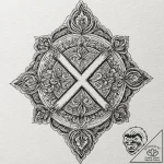 A linework tattoo of the x-men logo,, tattoo… – tattoo sketch (№1751385712_0, 01.07.2025 16:01) — tattoovalue.net