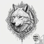 Fenrir (the wolf), artistic tattoo sketch, sk… – tattoo sketch (№1751386417_0, 01.07.2025 16:13) — tattoovalue.net