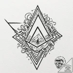 A linework tattoo of the squid game symbols:… – tattoo sketch (№1751387803_0, 01.07.2025 16:36) — tattoovalue.net