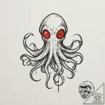 Neo-traditional design of a sentinel (squiddy… – tattoo sketch (№1751388350_0, 01.07.2025 16:45) — tattoovalue.net