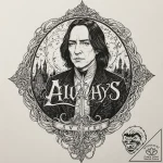 A graphic novel panel of severus snape, with… – tattoo sketch (№1751388585_0, 01.07.2025 16:49) — tattoovalue.net