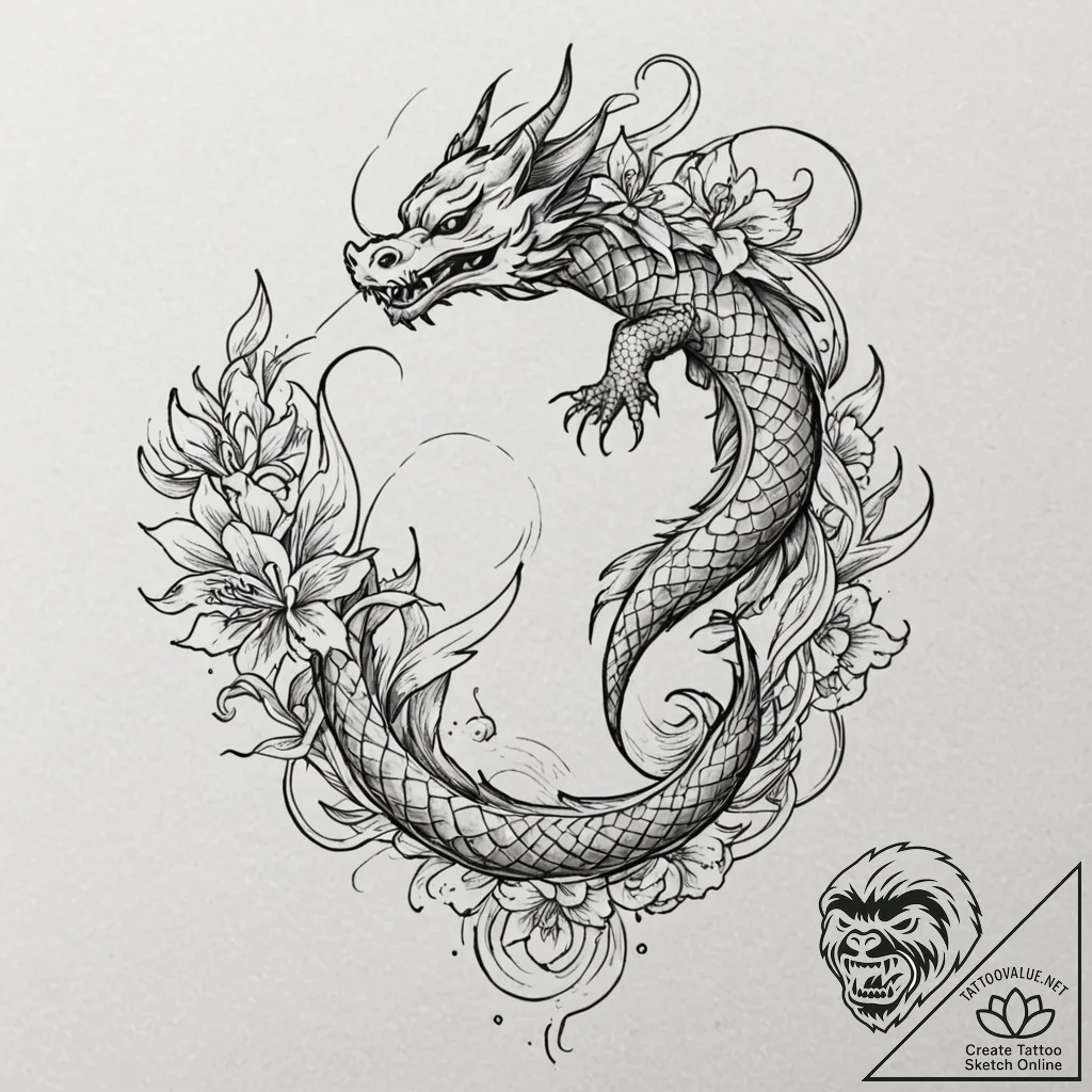 A pitcher plant, concept art for tattoo, mini... - tattoo sketch (№1751389294_0, 01.07.2025 17:01) — tattoovalue.net
